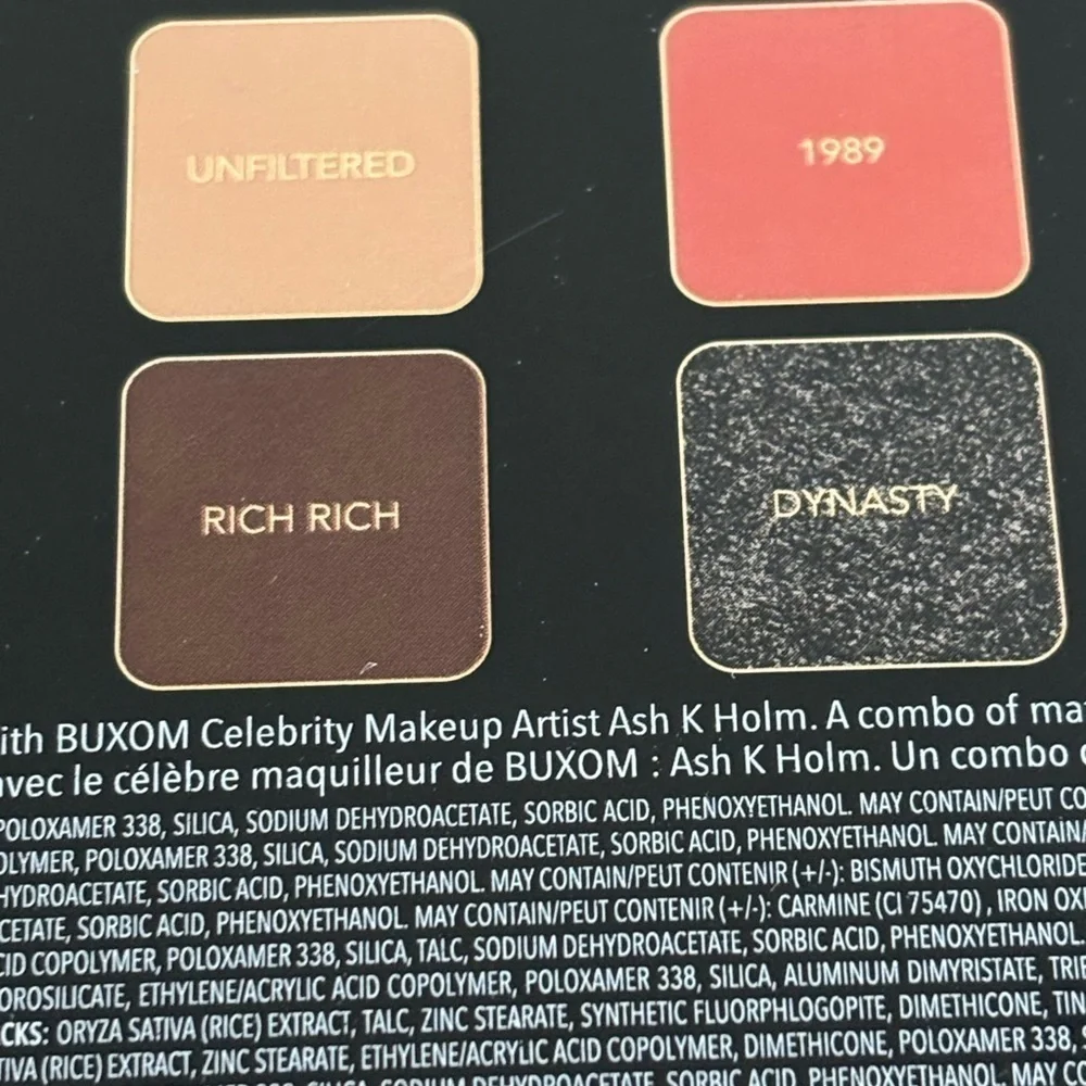 BUXOM x ASH K HOLM EYESHADOW PALETTE Brand new never opened